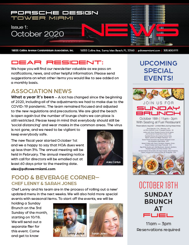 October 2020 Newsletter