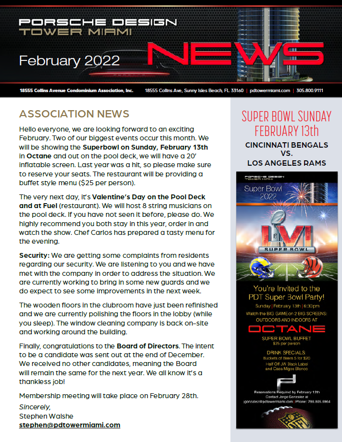 February 2022 Newsletter