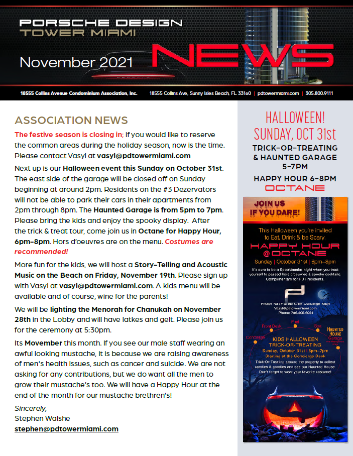 November 2021 Newsletter