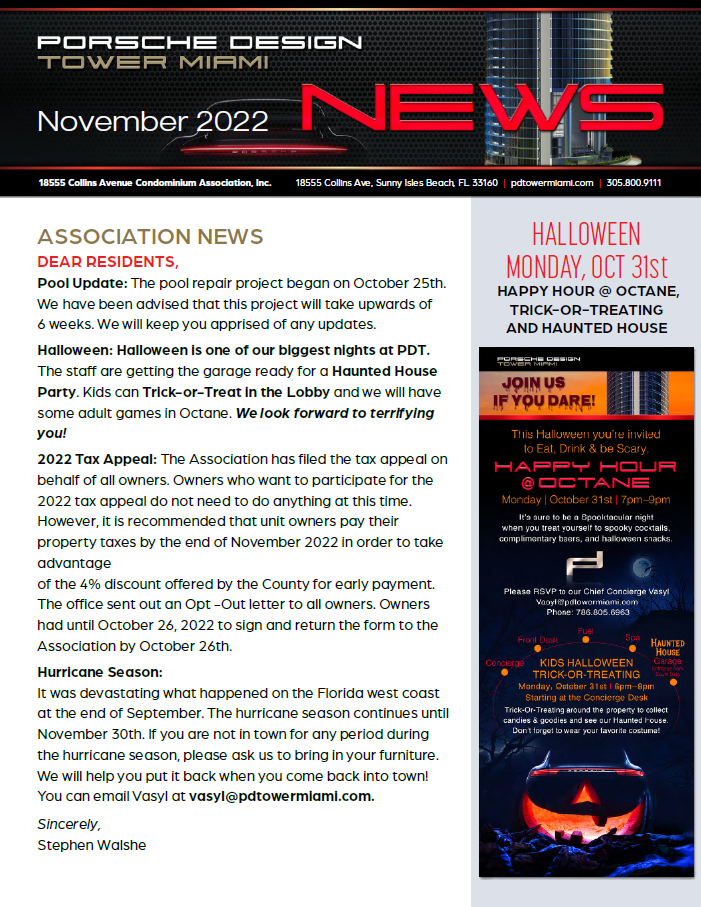 November 2022 Newsletter